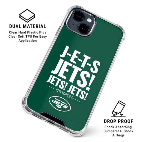 NFL New York Jets Team Motto iPhone 15 Clear Case